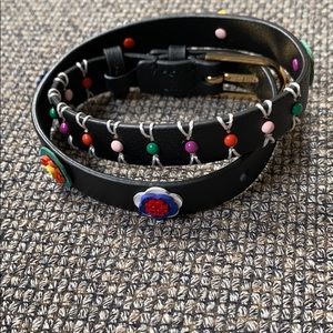 EUC Tory Burch embroidered beaded bracelet.